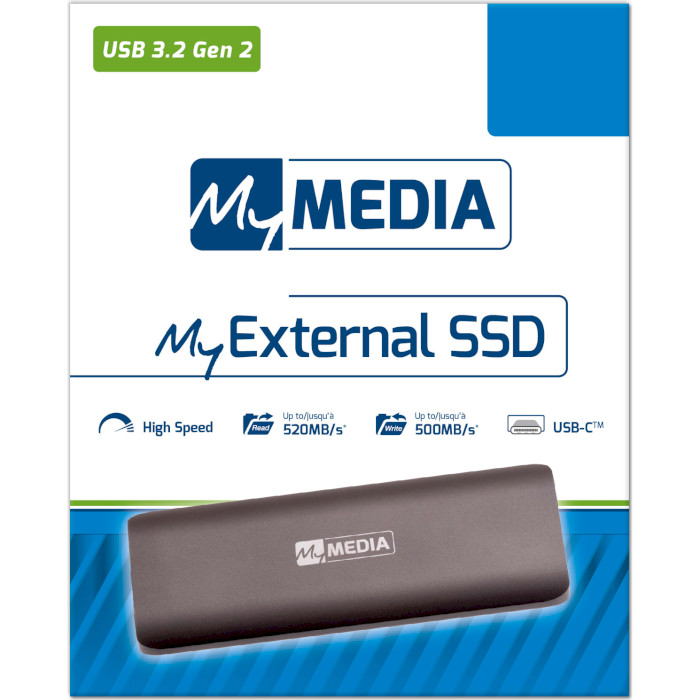 Портативный SSD диск MYMEDIA MyExternal 1TB USB3.2 Gen2 (69286)
