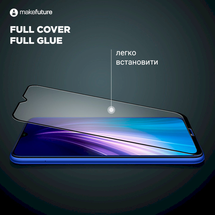 Защитное стекло MAKE Full Cover Full Glue для Galaxy M12 (MGF-SM12)