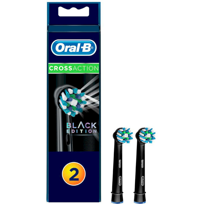 Насадка для зубної щітки BRAUN ORAL-B CrossAction EB50BRB CleanMaximiser Black 2шт