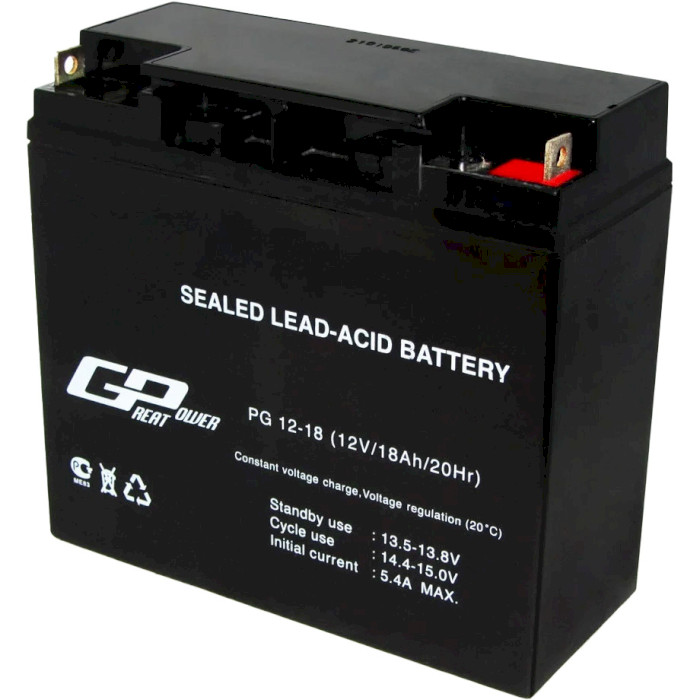 Акумуляторна батарея GREAT POWER PG 12-18 (12В, 18Агод)