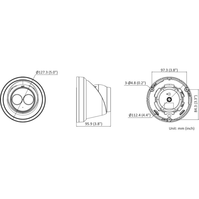 IP-камера HIKVISION DS-2CD2383G2-IU (2.8) Black