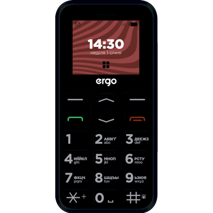 Мобильный телефон ERGO R181 Black