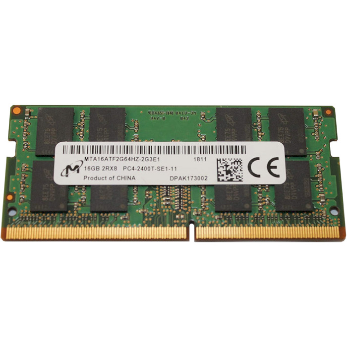 Модуль памяти MICRON SO-DIMM DDR4 2400MHz 16GB (MTA16ATF2G64HZ-2G3E1)