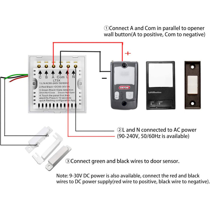 Wi-Fi интеллектуальный выключатель ворот VOLTRONIC Edean LT3X
