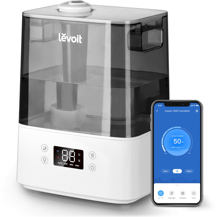 Зволожувач повітря LEVOIT Smart Ultrasonic Humidifier Classic 300S White (HEAPHULVSEU0034)