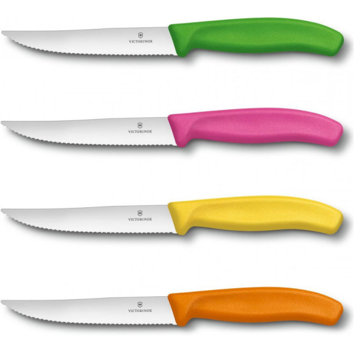Набір кухонних ножів на підставці VICTORINOX SwissClassic Steak and Pizza Knife Block 5пр (6.7126.4)