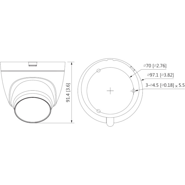 Камера відеоспостереження DAHUA DH-HAC-HDW1500TLQP-A (2.8)