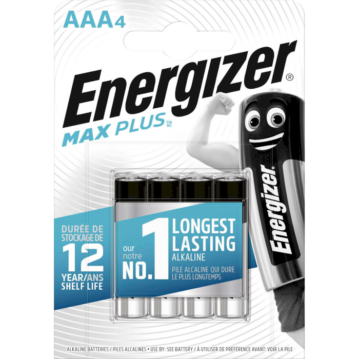 Батарейка ENERGIZER Max Plus AAA 4шт/уп (E301321404)