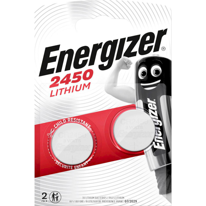 Батарейка ENERGIZER Lithium CR2450 620mAh 2шт/уп (638179)