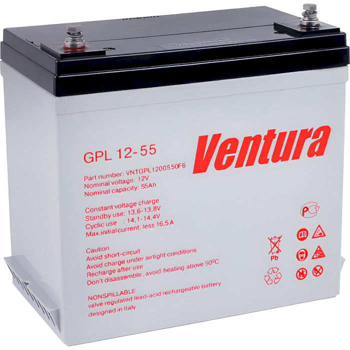 Аккумуляторная батарея VENTURA GPL 12-55 (12В, 55Ач)