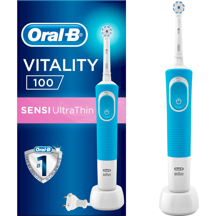 Електрична зубна щітка BRAUN ORAL-B Vitality 100 Sensi UltraThin D100.413.1 Blue