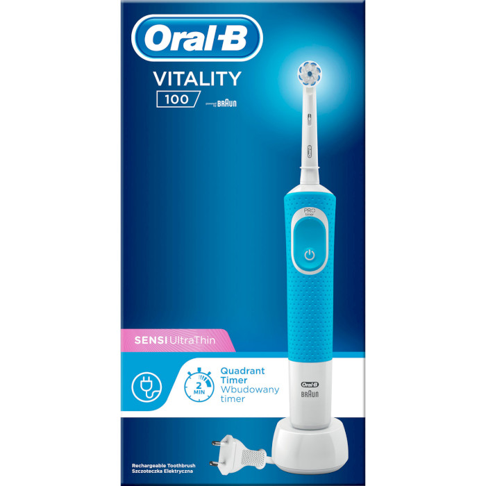 Електрична зубна щітка BRAUN ORAL-B Vitality 100 Sensi UltraThin D100.413.1 Blue