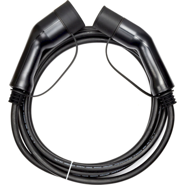 Зарядный кабель для электромобилей HISMART Type 2 - Type 2, 7.2кВт, 32A, 1 фаза, 5м (EV200016)