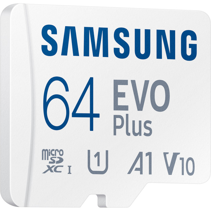 Карта пам'яті SAMSUNG microSDXC EVO Plus 64GB UHS-I V10 A1 Class 10 + SD-adapter (MB-MC64KA)