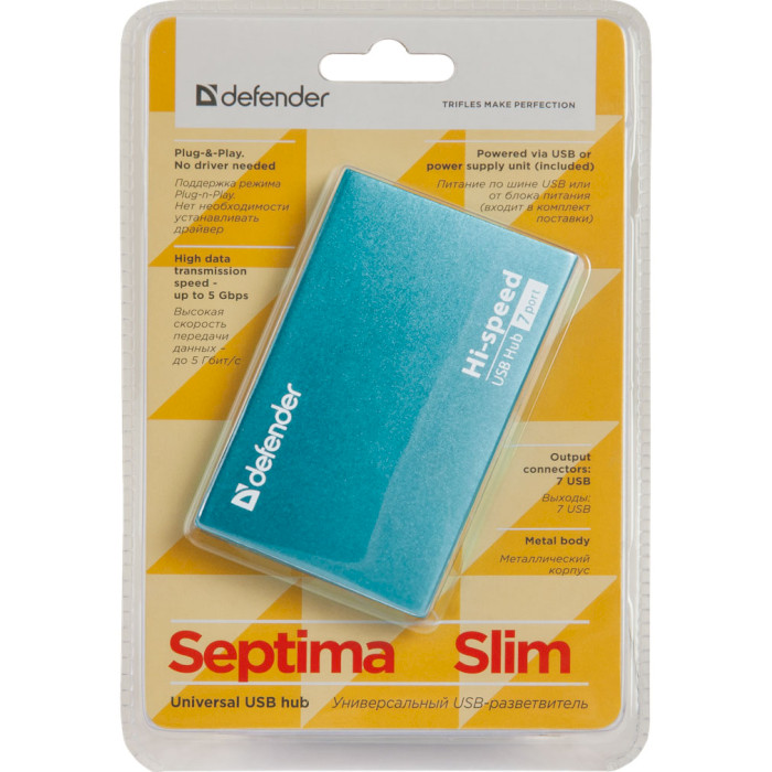 USB хаб DEFENDER Septima Slim (83505)