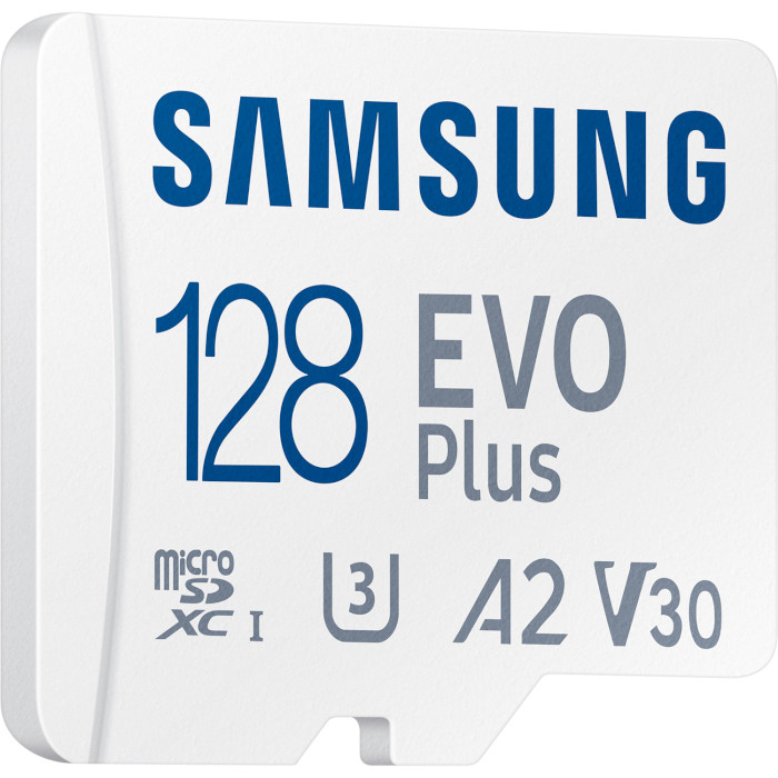 Карта памяти SAMSUNG microSDXC EVO Plus 128GB UHS-I U3 V30 A2 Class 10 + SD-adapter (MB-MC128KA/EU)