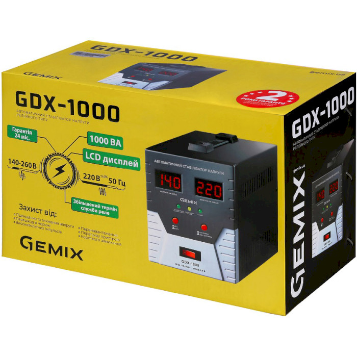 Стабілізатор напруги GEMIX GDX-1000