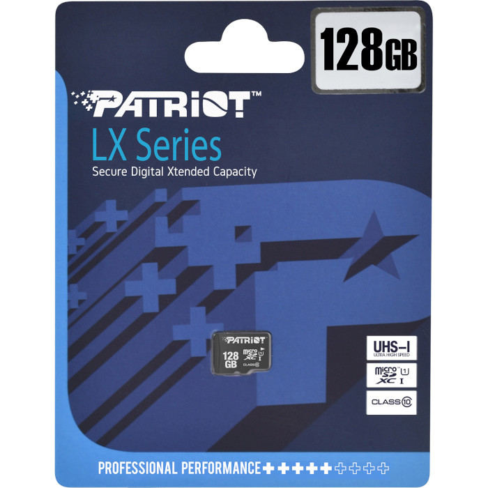 Карта памяти PATRIOT microSDXC LX 128GB UHS-I V10 A1 Class 10 (PSF128GMDC10)