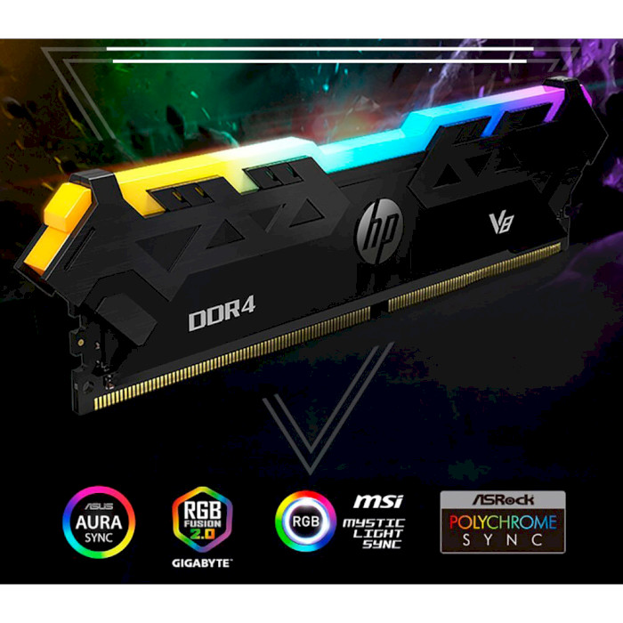 Модуль памяти HP V8 RGB DDR4 3200MHz 8GB (7EH85AA)