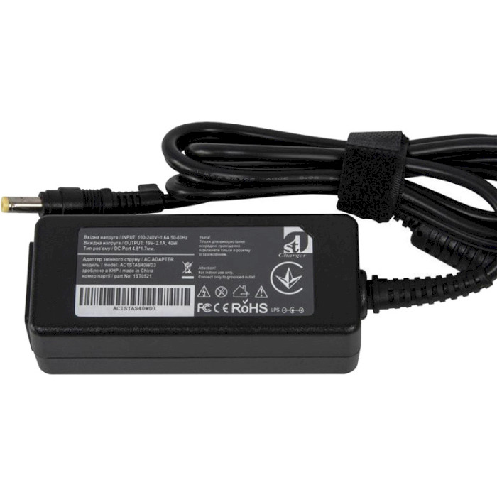 Блок питания 1STCHARGER для ноутбука Asus 19V 2.1A 4.8x1.7mm 40W (AC1STAS40WD3)