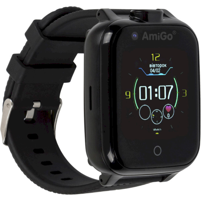 Дитячий смарт-годинник AMIGO GO006 GPS 4G Wi-Fi VideoCall Black