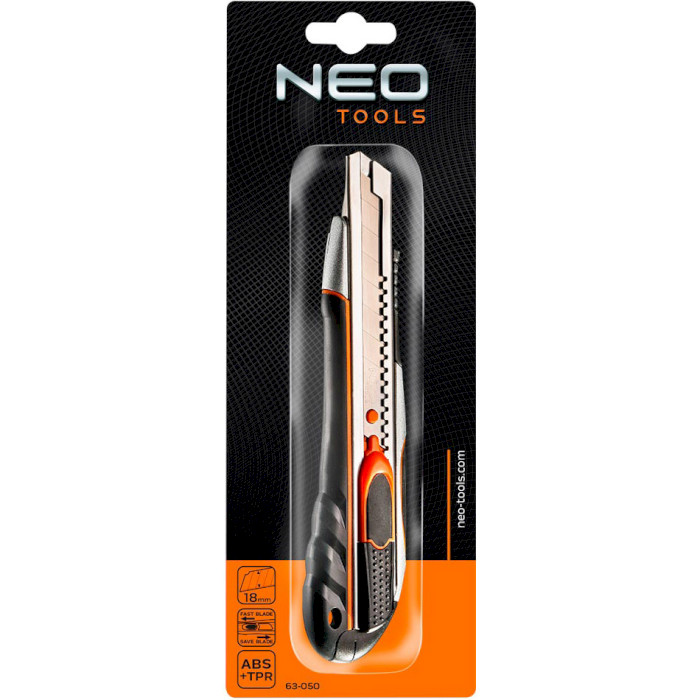 Монтажний ніж з висувним лезом NEO TOOLS 18мм (63-050)