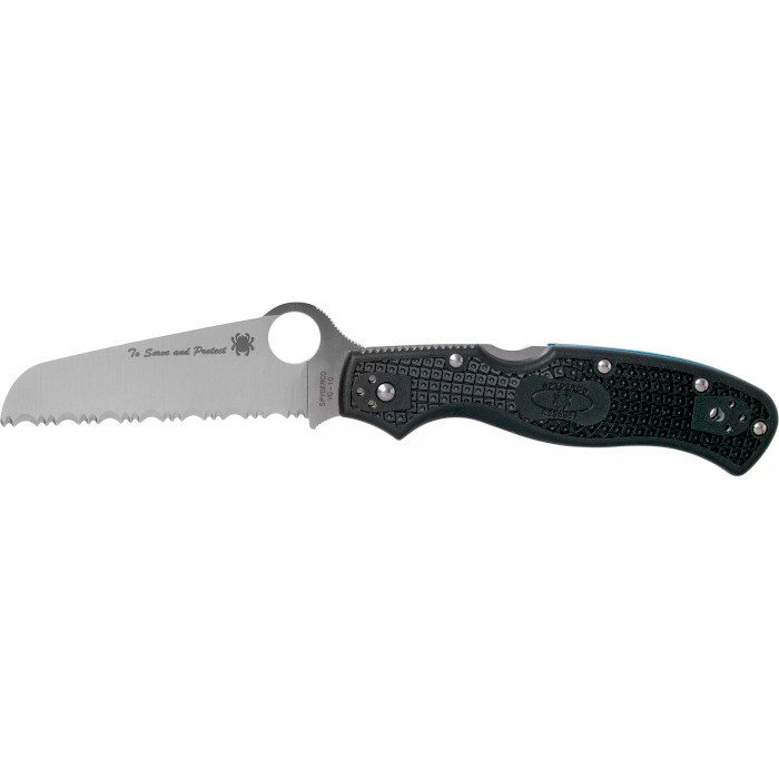 Нож SPYDERCO Rescue 3 Lightweight Thin Blue Line (C14FSBKBL3)