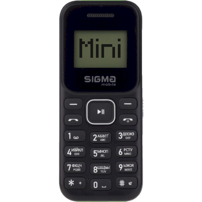 Мобильный телефон SIGMA MOBILE X-style 14 Mini Black/Green (4827798120729)