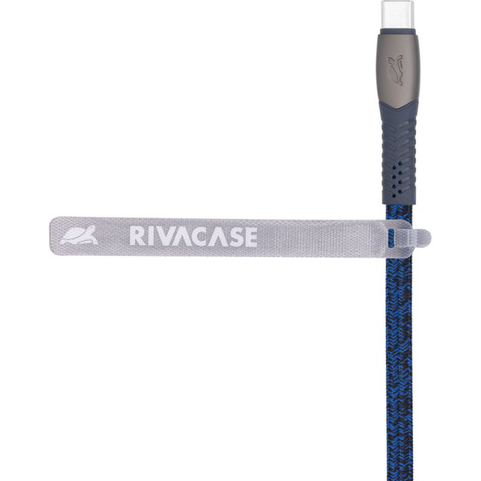 Кабель RIVACASE PS6105 BL12 Type-C to Type-C 1.2м Blue