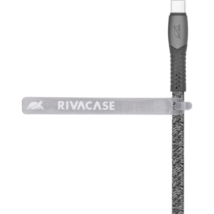 Кабель RIVACASE PS6105 GR21 Type-C to Type-C 2м Gray