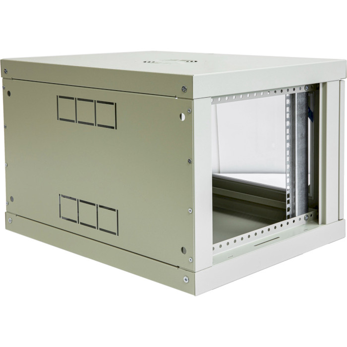 Настінна шафа 19" CSV Wallmount Lite 6U-450 Perforated (6U, 570x450мм, RAL7035)