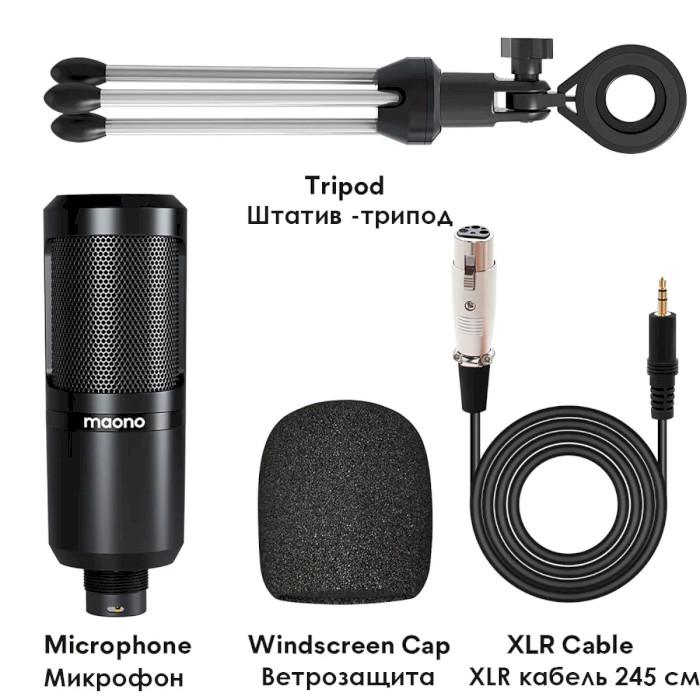 Мікрофон для стримінгу/подкастів MAONO AU-PM360TR