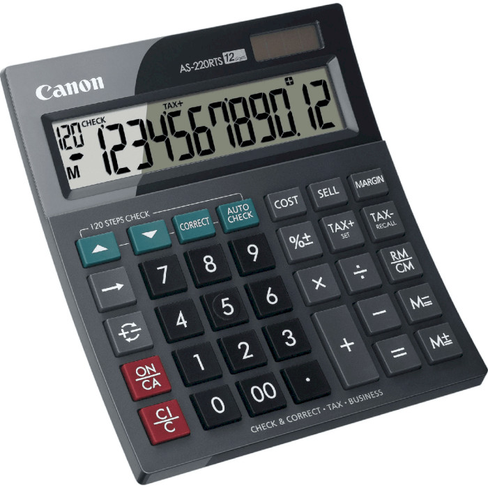 Калькулятор CANON AS-220RTS Black (4898B001)