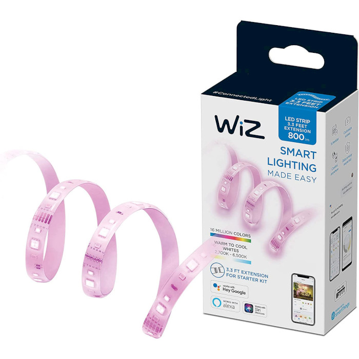 Удлинитель светодиодной ленты WIZ LED Strip Extension RGB 1м (929002532101)