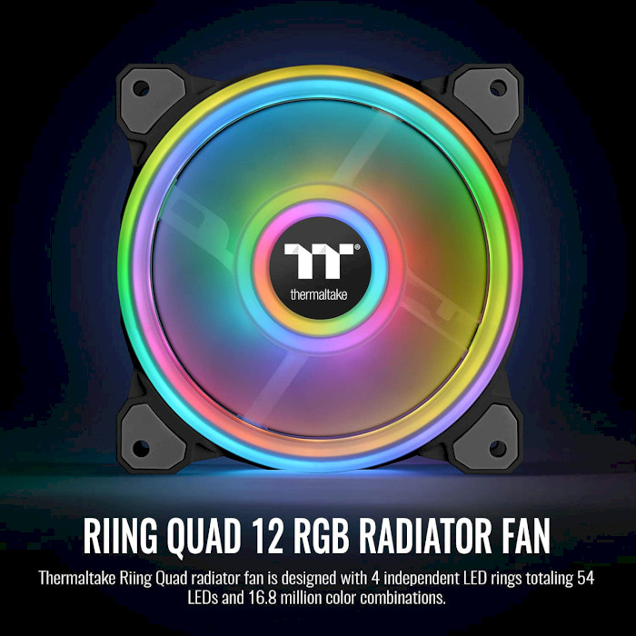 Вентилятор THERMALTAKE Riing Quad 12 RGB TT Premium Edition (CL-F088-PL12SW-C)