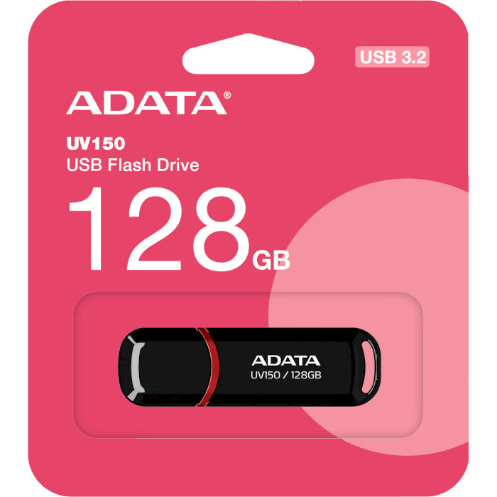 Флэшка ADATA UV150 128GB USB3.2 Black (AUV150-128G-RBK)