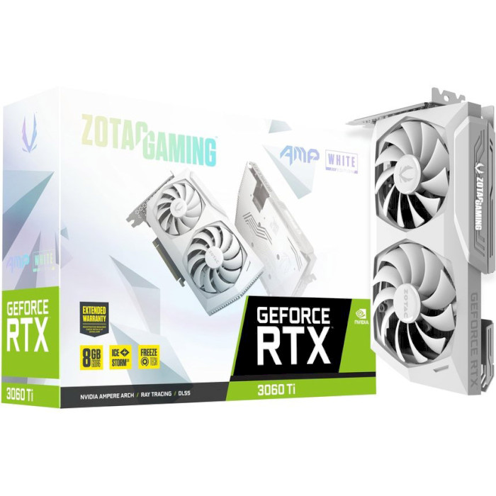 Видеокарта ZOTAC Gaming GeForce RTX 3060 Ti AMP White Edition (ZT-A30610F-10PLHR)