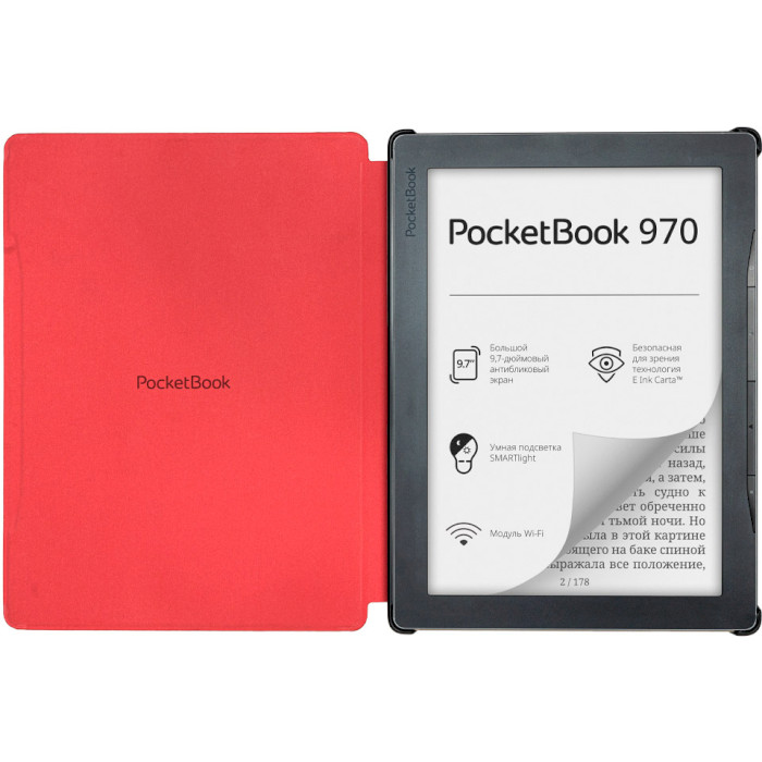 Обкладинка для электронной книги POCKETBOOK Origami 970 Shell Red (HN-SL-PU-970-RD-CIS)