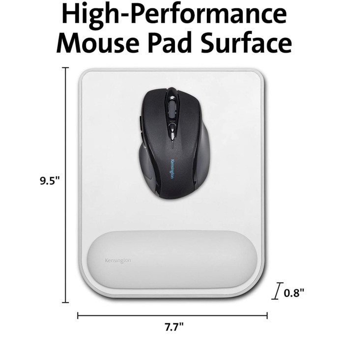 Килимок для миші KENSINGTON ErgoSoft Wrist Rest Mouse Pad Gray (K50437EU)