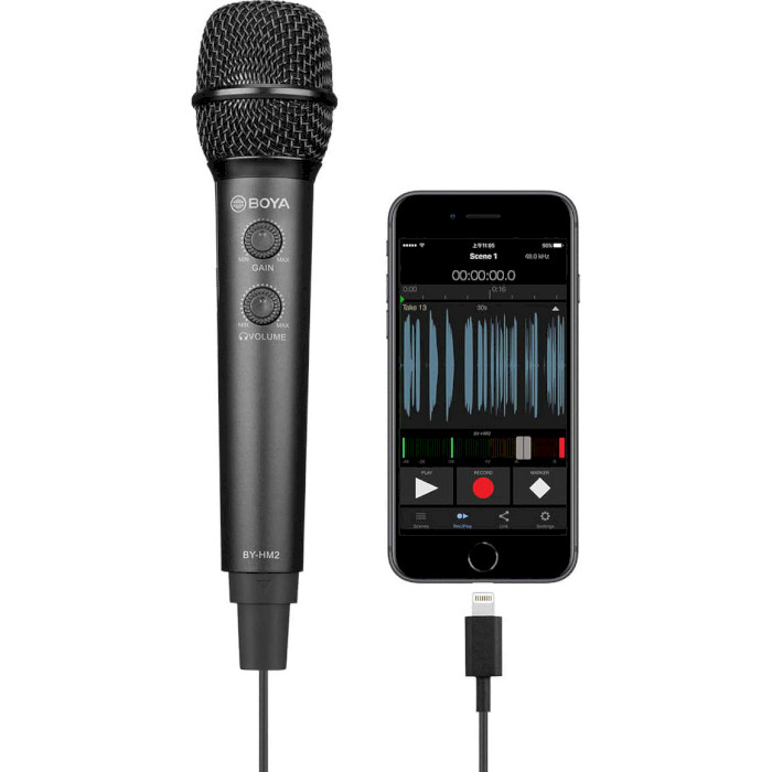 Мікрофон для стримінгу/подкастів BOYA BY-HM2 Handheld Digital Condenser Microphone