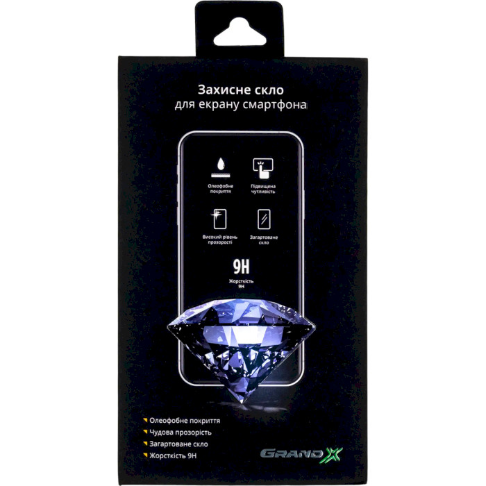Захисне скло GRAND-X Ceramic Black для iPhone 13/13 Pro (CAIP13PB)