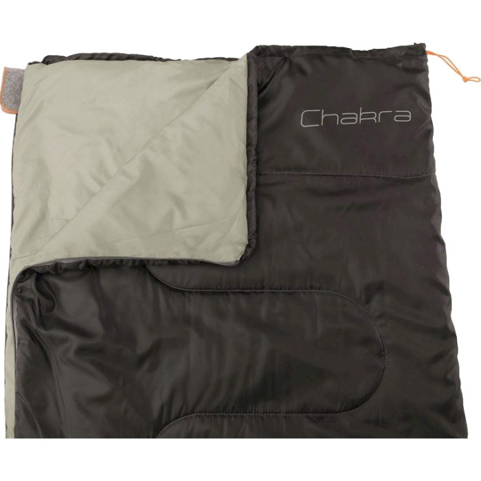 Спальний мішок EASY CAMP Chakra +10°C Black Left (240146)