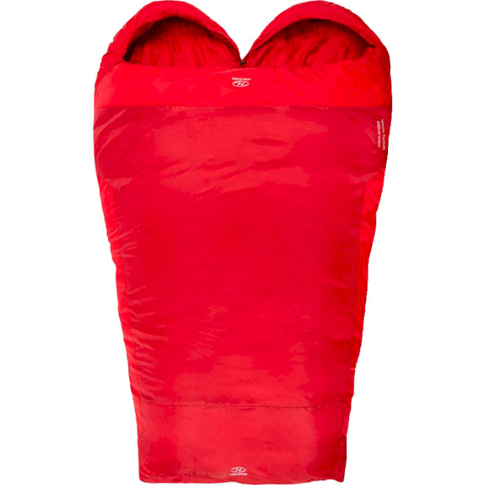 Двомісний спальний мішок HIGHLANDER Serenity 300 Double Mummy -5°C Red Left/Right (SB239-RD)