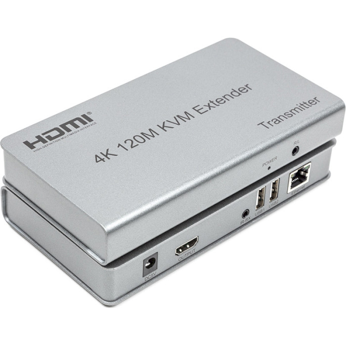 Подовжувач HDMI по крученій парі POWERPLANT HDMI v1.4 Silver (CA912933)