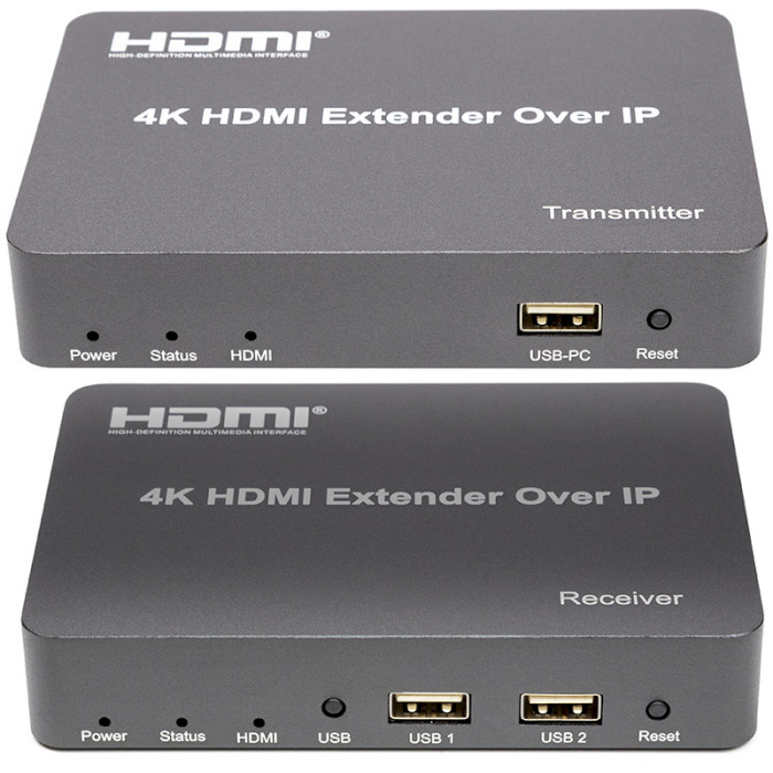 Удлинитель HDMI по витой паре POWERPLANT HDMI v1.4 Gray (CA912957)