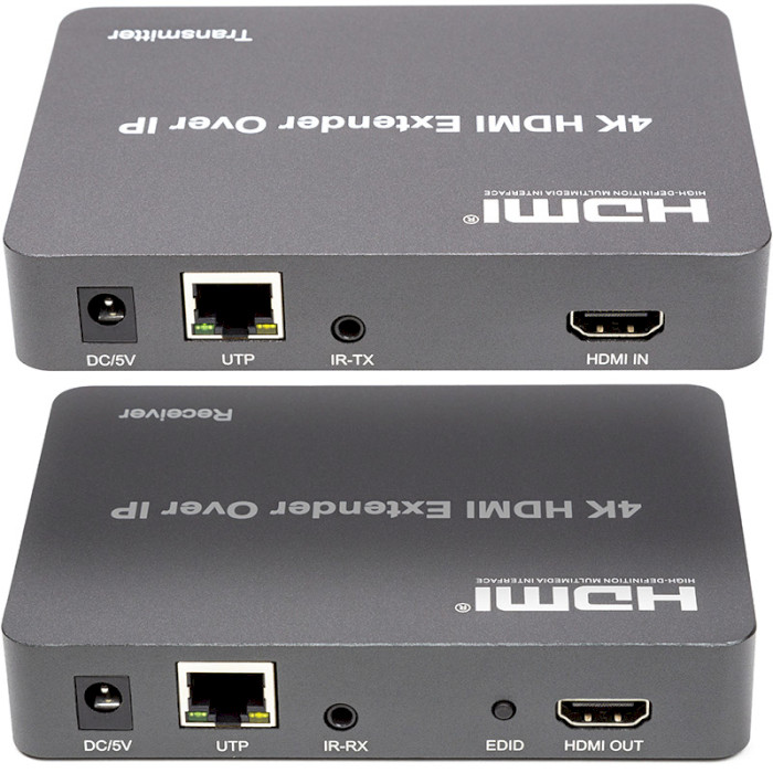 Подовжувач HDMI по крученій парі POWERPLANT HDMI v1.4 Gray (CA912957)