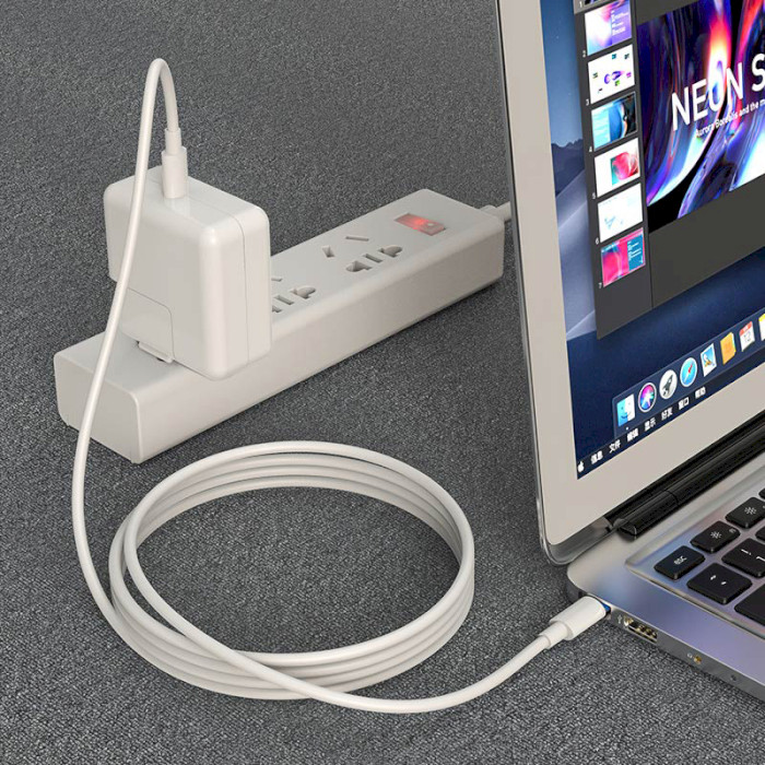 Кабель BOROFONE BX44 High-Energy USB-C to USB-C PD 100W 1м White