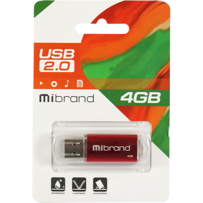 Флэшка MIBRAND Cougar 4GB Red (MI2.0/CU4P1R)