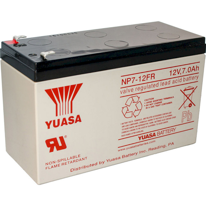 Акумуляторна батарея YUASA NP7-12FR (12В, 7Агод)