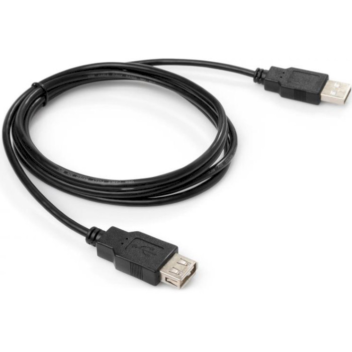 Кабель-удлинитель VINGA USB 2.0 AM/AF 1.8м Black (VCPUSBAMAF1.8BK)